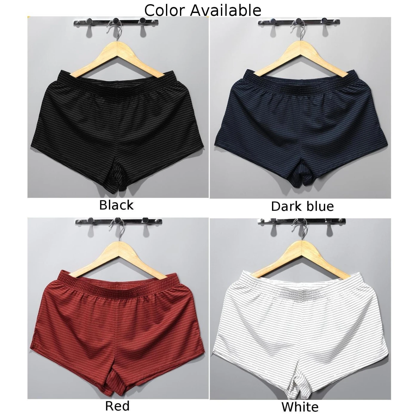 Mens Sexy Underwear Home Cotton Middle Waist Briefs Elastic Underpants Breathable Cool Pajamas Plus Sizeshorts