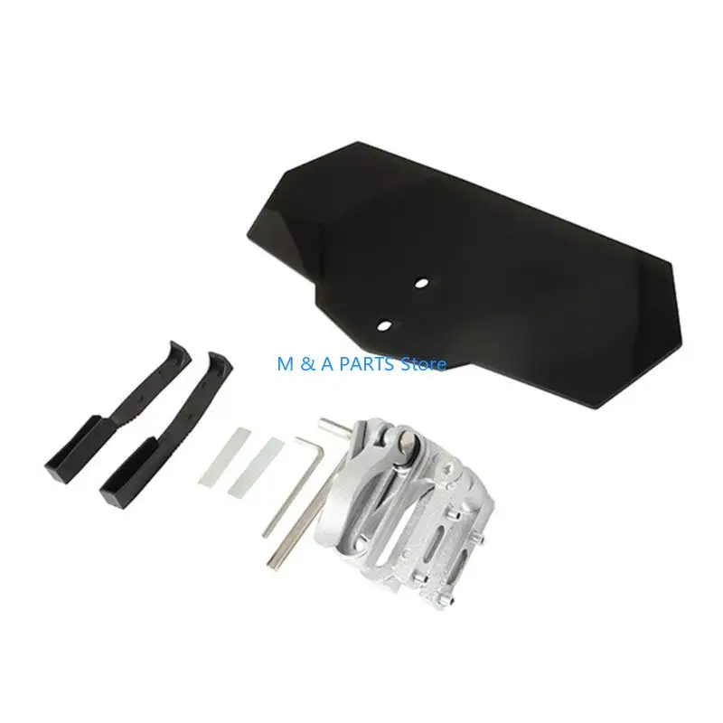 U1JF Extensión parabrisas ajustable motocicleta del parabrisas del parabrisas del deflector del viento en extensión del