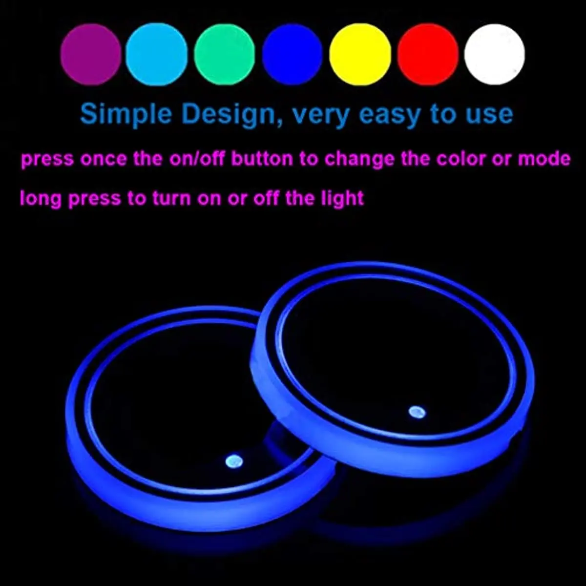 Led Cup Holder Lights For Mercedes Benz A200 A180 B180 CLA GLA A B C E S Class CLS GLK CLK Decorative Lamps 7 Colors Mat Coaster