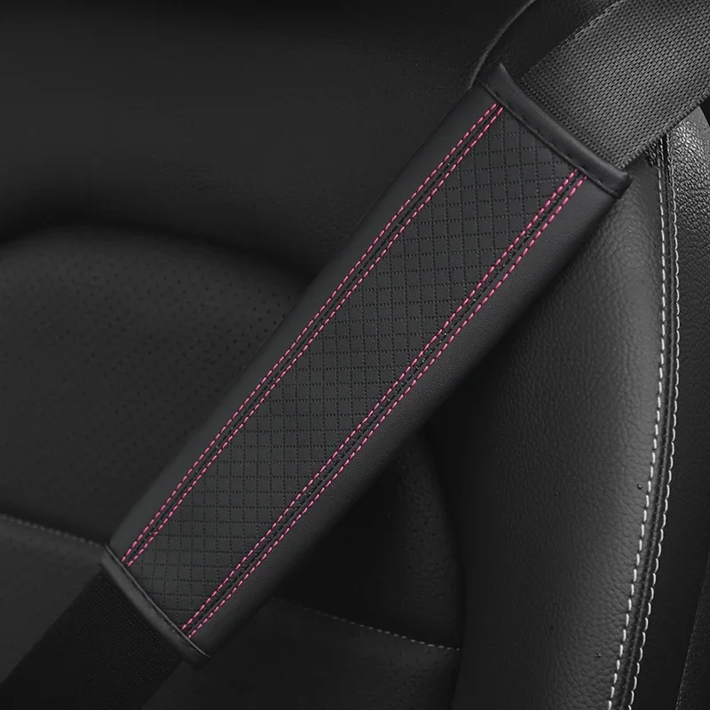 Car accessories seat belt PU Leather Safety Belt Shoulder Cover Breathable Protection Seat Belt Padding Pad Auto Interior