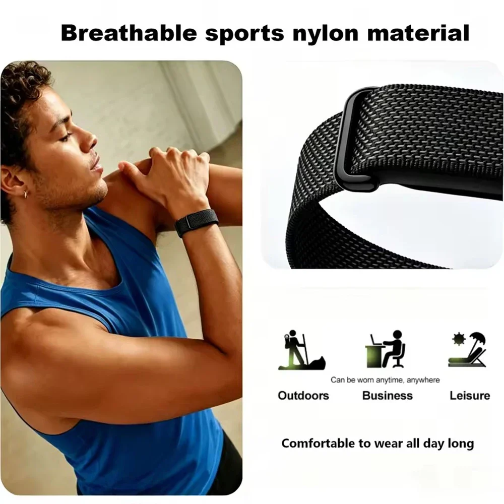 für Google Fitbit Air Silikon+Nylon-Schlaufenarmband für Fitbit Air Fitness Tracker 1:1 Original Sport-Uhrenarmband Armband-Zubehör – Detail 9