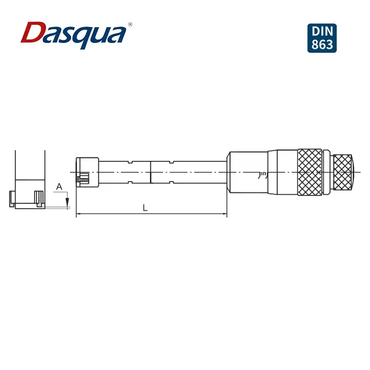 Dasqua 6-12mm Three Point Inside Micrometer Set For Blind-holes And Through-holes