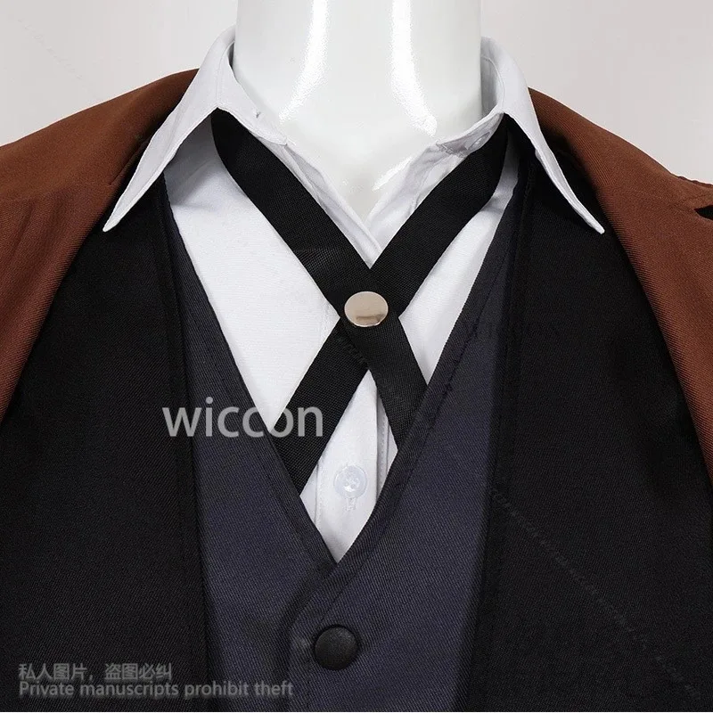

a7d@Cosplay Bungouu Stra Costume Dogs Nakahara Chuuya Jacket Pants Windbreaker Uniform Hat Wigs For Halloween Party Customized C