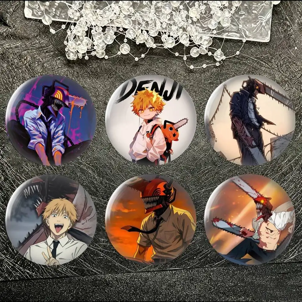 Chainsaw Man Denji  Brooch Metal Decorative Brooch Pins for Backpack Clothes Jacket Accessories,Souvenir.