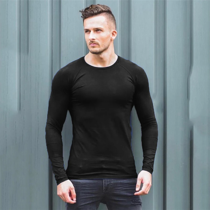 

Мужские компрессионные футболки с длинным рукавом для спорта и фитнеса: базовый слой, рашгард, для тренировок, бега и занятий в зале