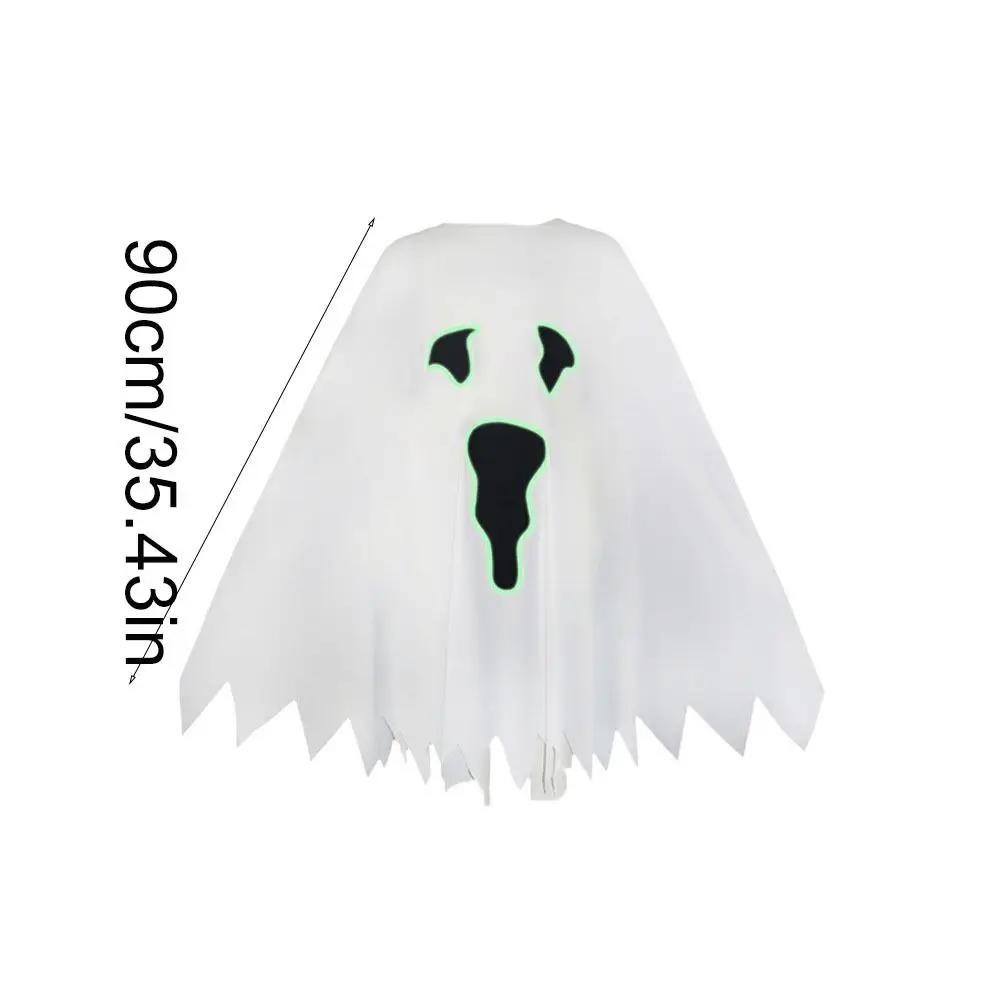 Clothing Prop Glowing Ghost Cape Fun Interaction Loose Children's Halloween Costume Party Cloak Black Luminous Ghost Shawl
