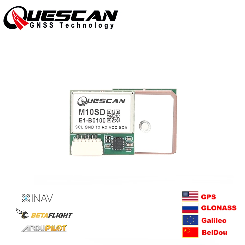 

QUESCAN M10SD Дрон FPV M10 GPS-модуль с компасом для INAV ArduPilot Betaflight Pixhawk F7 F405 F4 GPS ГЛОНАСС Galileo BeiDou