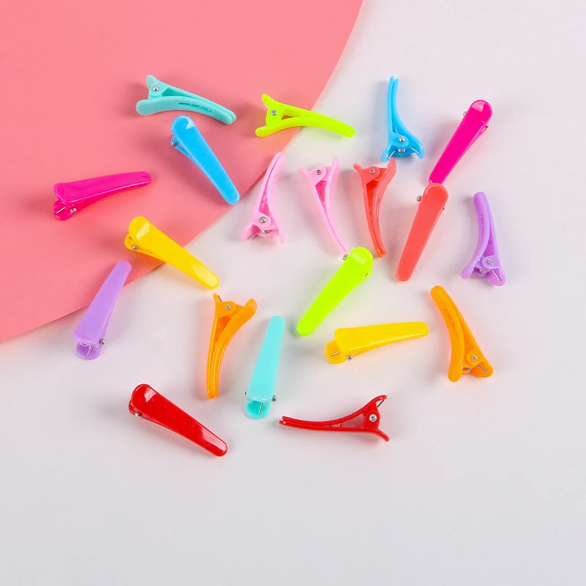 

20Pcs Duckbill Clip Candy Colors Hairdressing DIY Hairpins Plastic Hair Care Hair Clamps Styling Tools Professional Salon