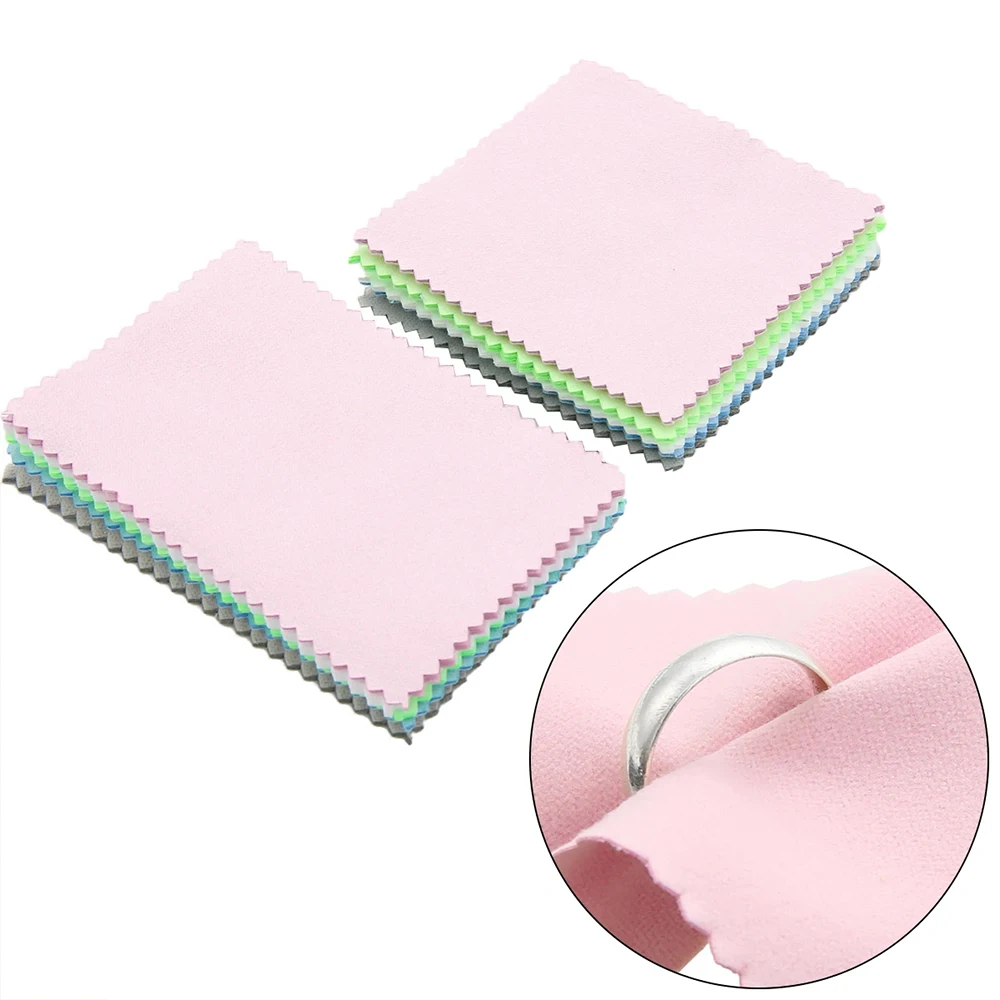 

50pcs/pack Pink Color Jewelry Polishing Cloth 8cm*8cm Polish Cleaning Cloth Care for 925 Clean Polishing Cloth LK-AA111