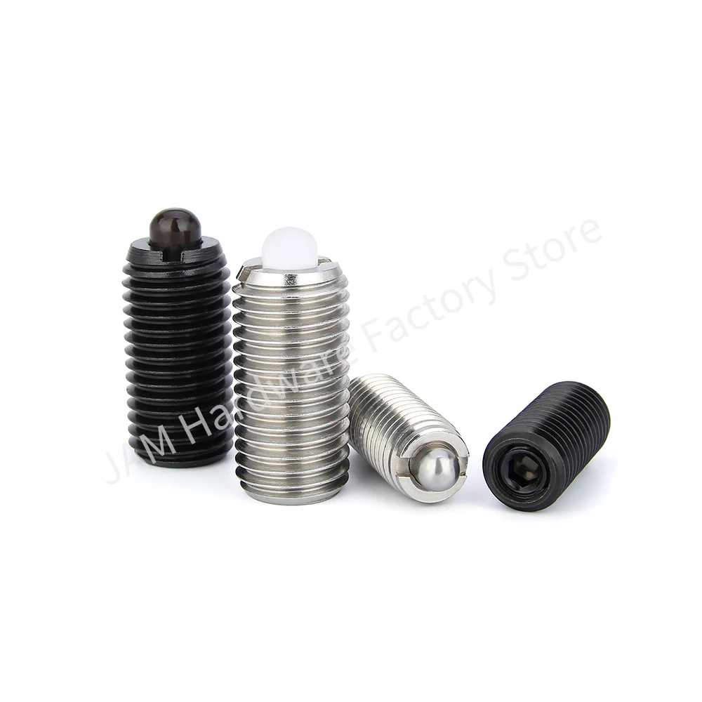 M4 M5 M6 M8 M10 M12 M20 Thread Spring plungers, 304 Stainless Steel Pin, spring pin with round-ended pin and hex.socket,screw