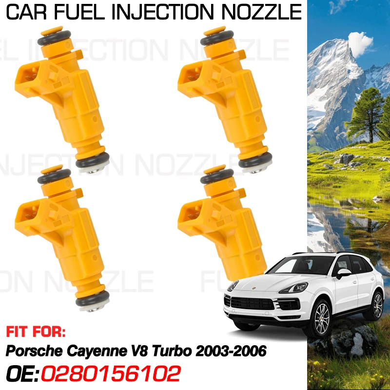 

for Porsche Cayenne 9PA V8 Turbo Ruf Dakara 2003-2006 2005 2004 Accessories Car Fuel Injectors Nozzle Injection 0280156102 FJ848