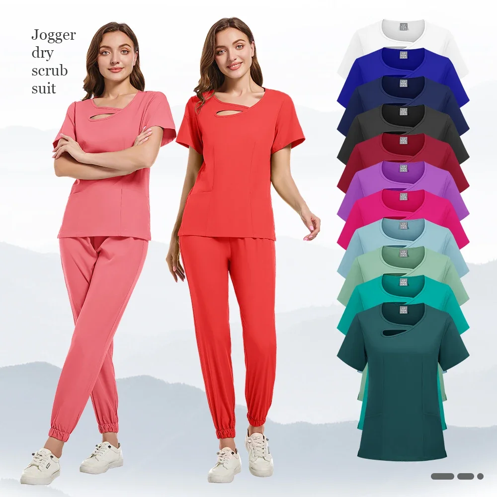 Classic surgical clinician care clothing Dental supplies set Beauty salon work clothes Short sleeve pants scrub spa uniforms