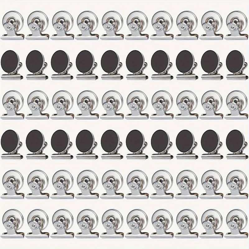 60pcs Strong Magnetic Clips for Fridge & Whiteboard 31mm Securing Items on Boats Displaying Papers Teaching and Office Settings