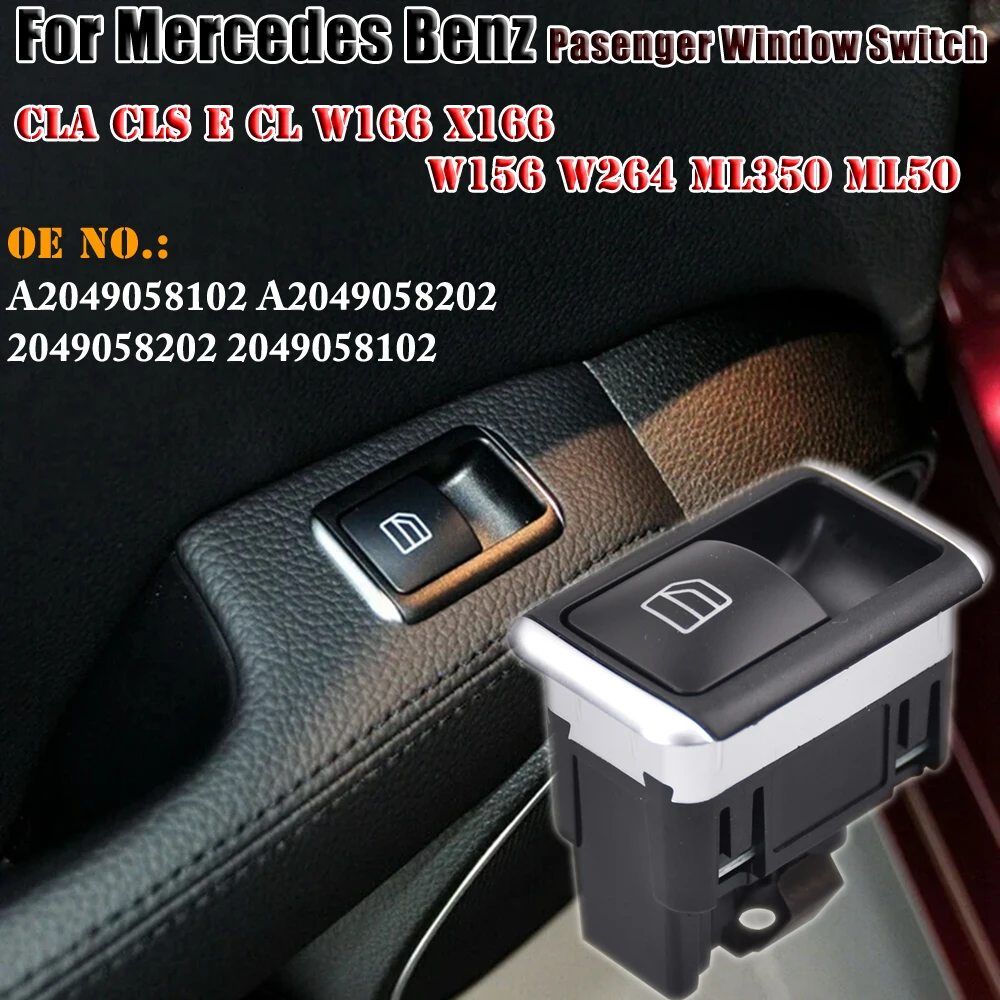 For Mercedes-Benz CLA CLS E W166 X166 W156 W264 GLE250 GLE350 GLE400 GLE500 GLE320 Car Single Electric Window Switch Button