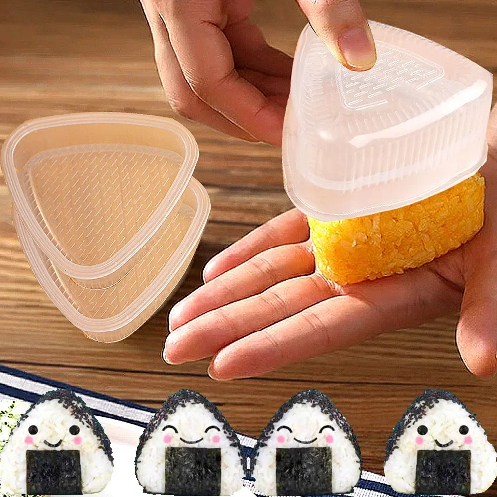 3PC Triangle Form Sushi Molds Rice Ball Bento Sushi Make Mold DIY Tools Food Grade PP Utility Kitchen Accessories Cooking Supply