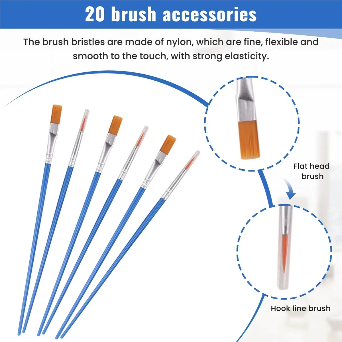 

A23G 20 Strips 120 Pots Empty Paint Strips and 20 Pieces Paint Brushes,Paint Cup Clear Plastic Storage Containers,3Ml/0.17Oz