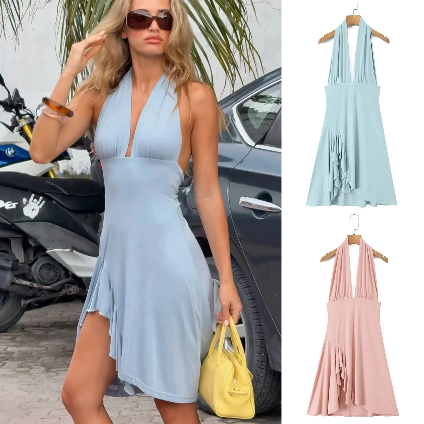 

Весенняя новинка: Сексуальная женская юбка А-силуэта Dr Svel Ne с бантом, из полиэстера, для повседневной носки