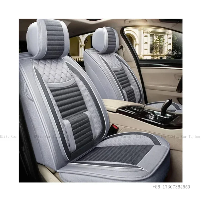 

Luxury Universal Leather Auto Car Seat Covers for Five Seats Car for Grey