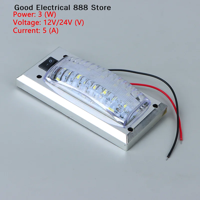 Für Van, LKW, Wohnmobil, Boot, Camper: LED-Ein/Aus-Schalter, 12V-24V Panelleuchte, Auto-Innenraumleselampe, Hochleuchtende Kabinenbeleuchtung