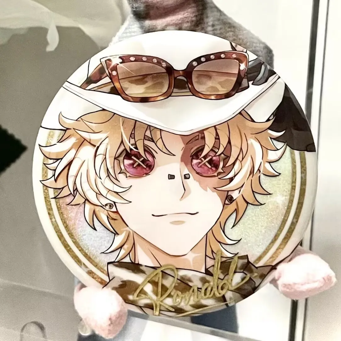 「アイデンティティ V、エクスプローラー」 - まばゆいばかりのオオカミをテーマにしたバーバッジ、ブリキのブローチ、バックパックのペンダント、穀物