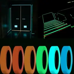 Luminous Tape Sticker High Luminance Glow Removable Waterproof Photoluminescent Glow in The Dark Safety Warning Tape