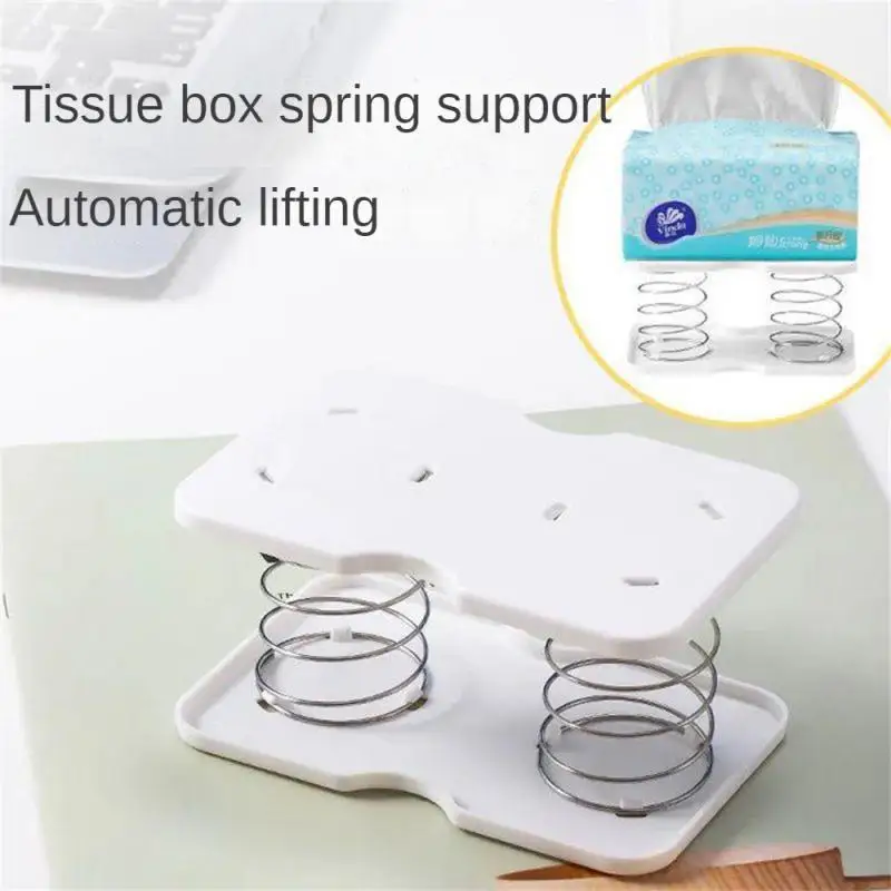 Paper Towel Dispenser Automatic Lift Spring Holder Tissue Distribution Double Spring Design Paper Towel Holder Elastic Durable