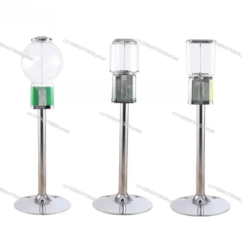 Mini Desktop Candy Vending Machine Metal Stand Commercial Gum Ball Dispenser Shop Entertainment Device