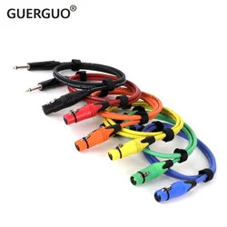 1PC 0.3-15M Mic Cord Jack 6.35/6.5 Mono Male to XLR Female ,1/4'' TS to XLR Microphone Audio Cable for Speaker Guitar Amplifier