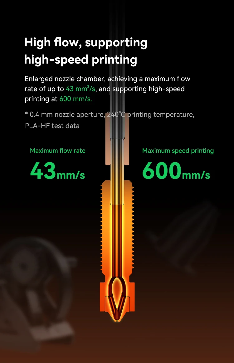 Creality E3D Obxidian Nozzle 0.4mm 0.6mm 0.8mm for K2 Plus
