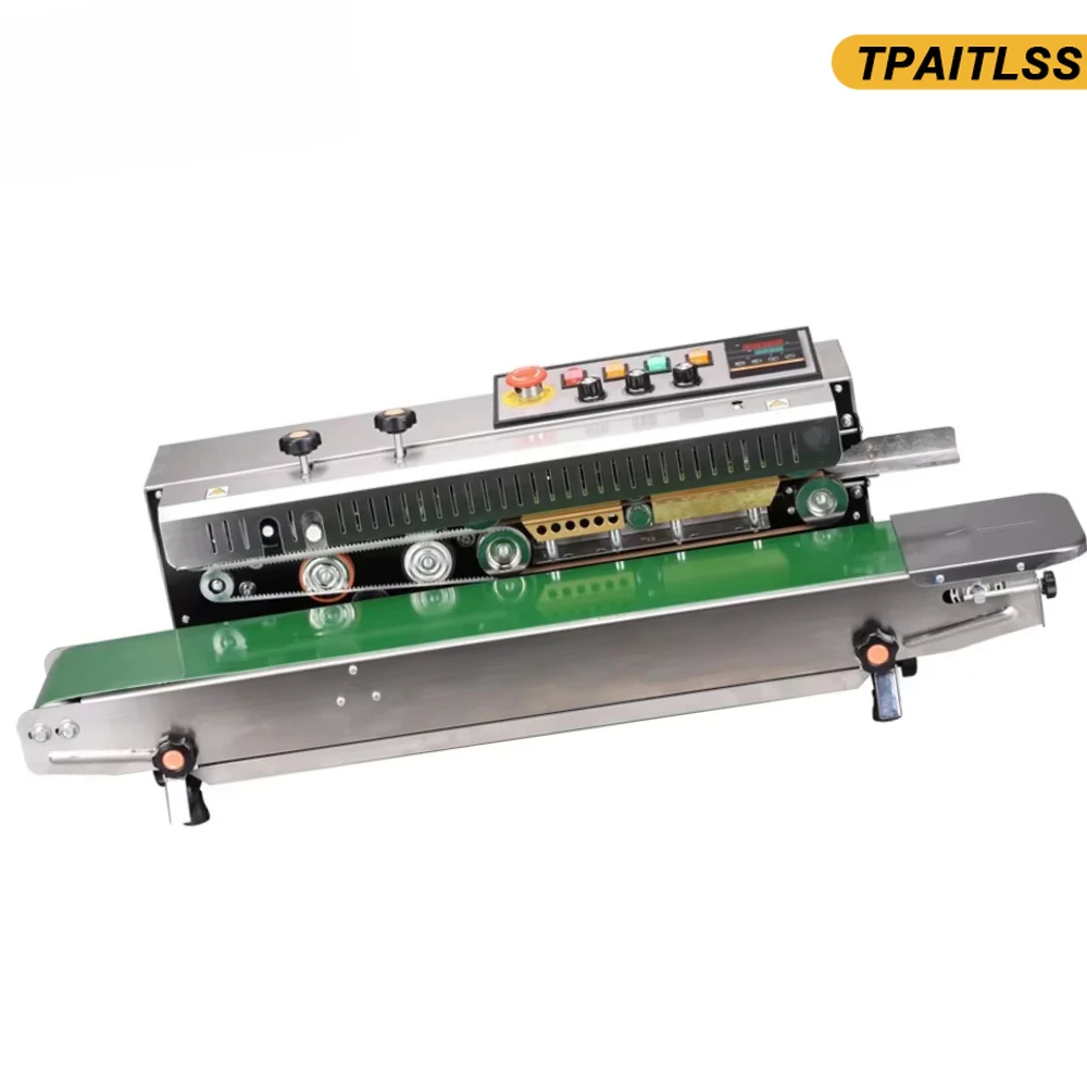 FR-1000 Automatic Table Band Sealer Stainless Steel Sealing Machine Continuous Factory Band Sealing Machine Print Date