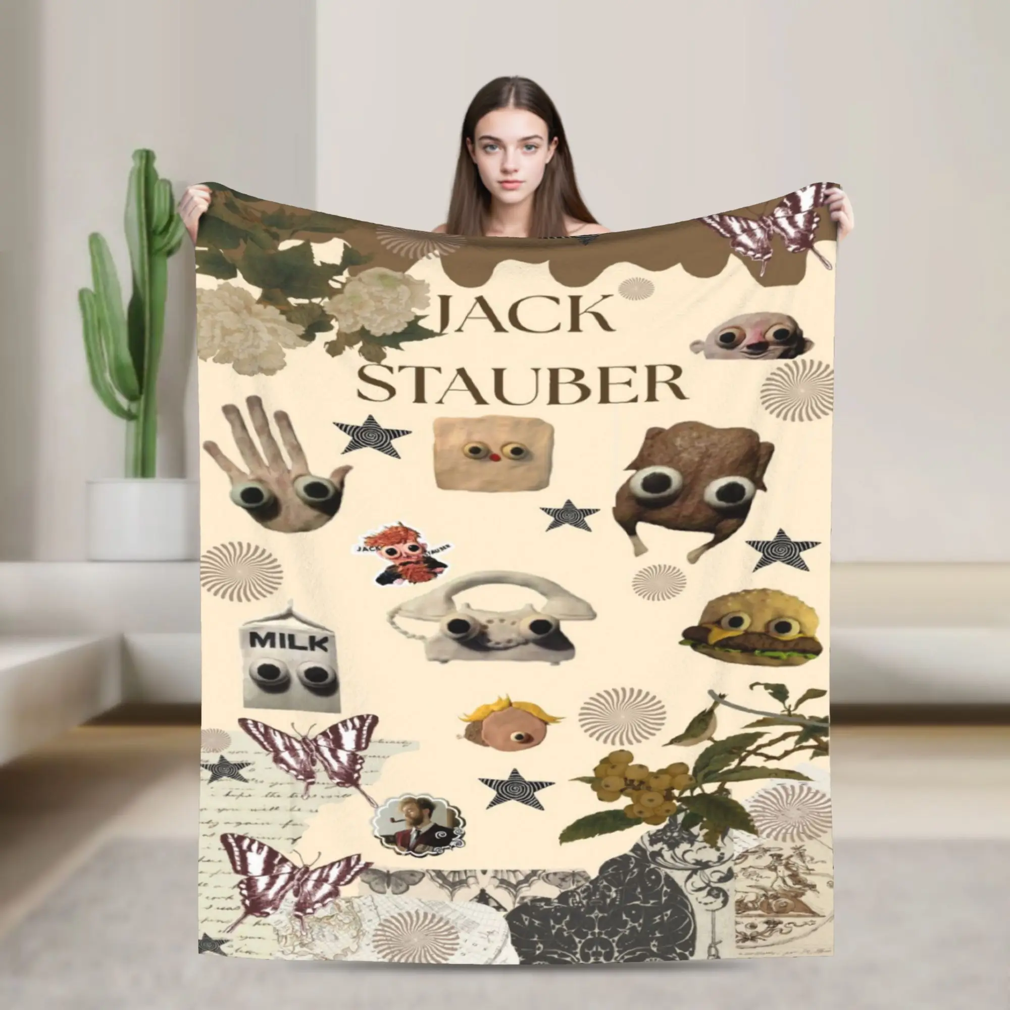 Super Soft Jack Stauber Mix Throw Blanket Premium Fleece Flannel Lightweight  Bed Blanket Warm Plush Blankets All Season Use