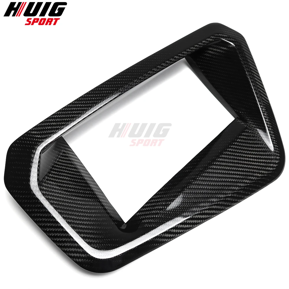 LHD Carbon Fiber Car Interior Central Control Display Heads Up Screen Frame Cover Trim For BMW 3 4 Series G20 G22 2021-2024