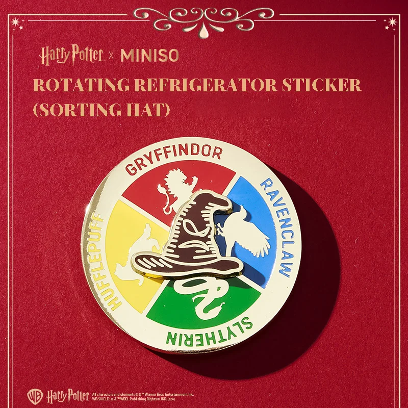 Imanes de nevera de Metal auténticos de Harry Potter, regalos decorativos envolventes, sombrero de clasificación de poción de amor Hedwig, adorno de paisaje