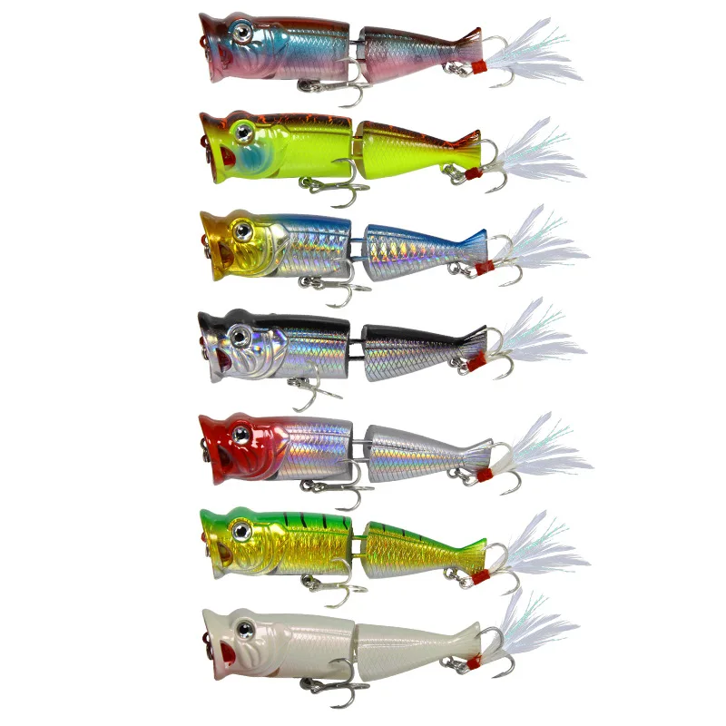 

1pcs Quality Whopper Plopper 8.5cm 11g TopWater Popper Fishing Lure Hard Bait Wobblers Rotating Soft Tail Fishing Tackle