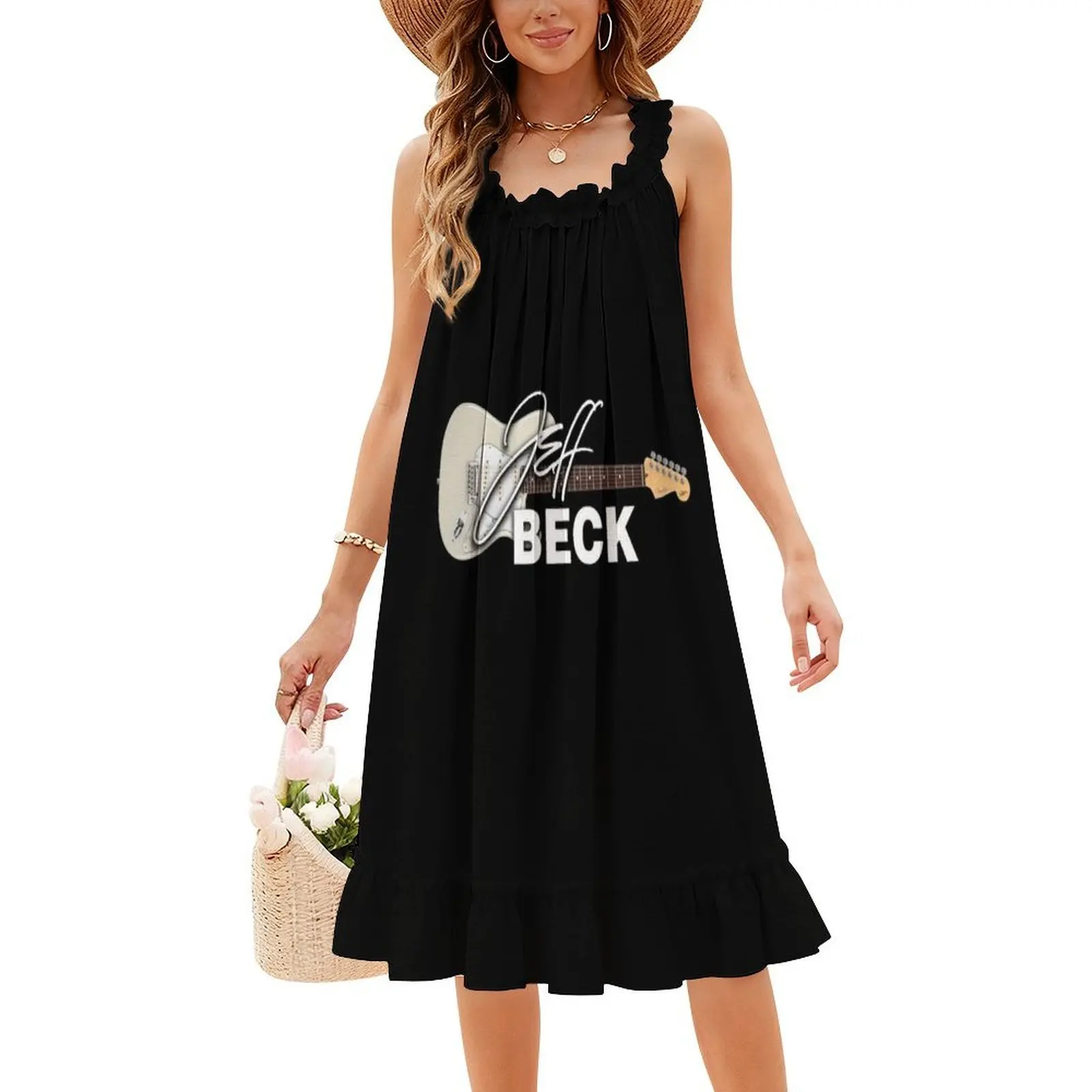 فستان عطلة مثير بشعار Jeff Beck للنساء لحفلات الشاطئ وأعياد الميلاد فستان قصير بشعار Jeff Beck Jeff Beck Tour Woman #4