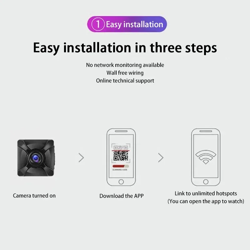 Xiaomi X5 1080P كاميرا صغيرة لاسلكية واي فاي IP/AP مراقب عن بعد بطارية قابلة للشحن كشف الحركة كاميرات الفيديو المحمولة المنزل
