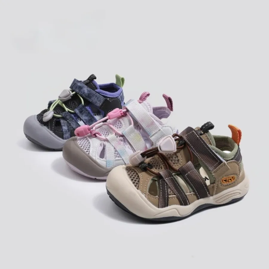 

Summer Boys Girls' Colorful Beach Shoes Baby Kids Anti-slip Outdoor Shoes Toddlers Wading Shoes Children's Baotou Sandals 23-38