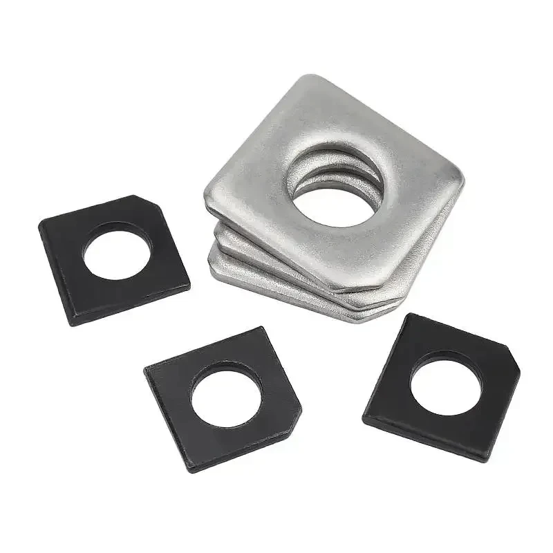 Square Bevel Taper Gasket 316 Stainless Steel And Black Carbon Steel Slot Section Washer M6 M8 M10 M12 M14 M16 up to M36