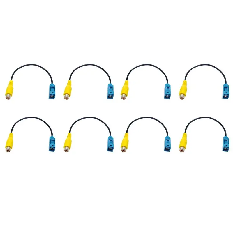 AU28-8X Fakra Reversing AV-In Camera Video Connection RCA Cable Parking Adapter - Fakra To RCA Video Cable Adapter