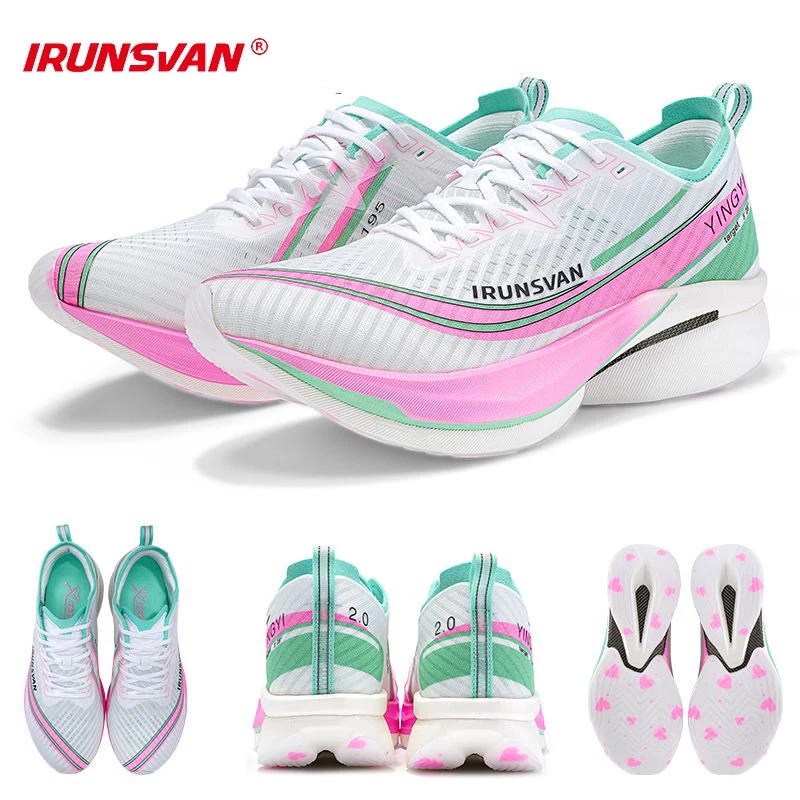 

IRUNSVAN Carbon Fiber Running Shoes - Light Marathons, T800 Gold Plate, Supercritical Midsole, AOF ArchGuardian, Stable