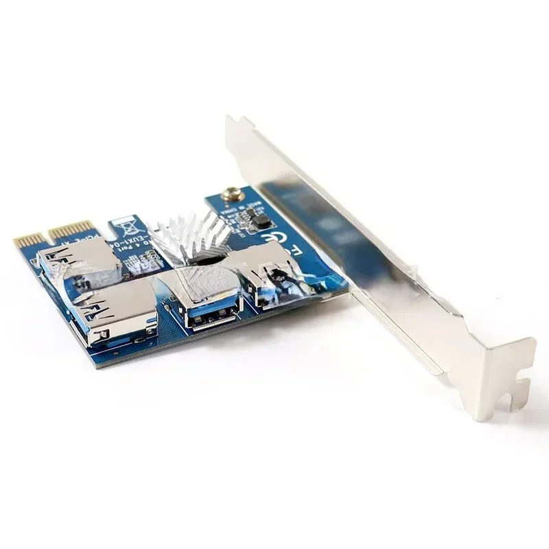 

PCI-E Converter for BTC Miner Mining, 1 Turn 4 PCI-Express Slot 1x To 16x, USB 3.0 Mining Special Riser Card, PCIE To PCI-E Adap