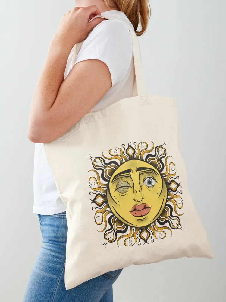 

Sun Tote Bag Eco bag Gift bag Canvas cute pouch