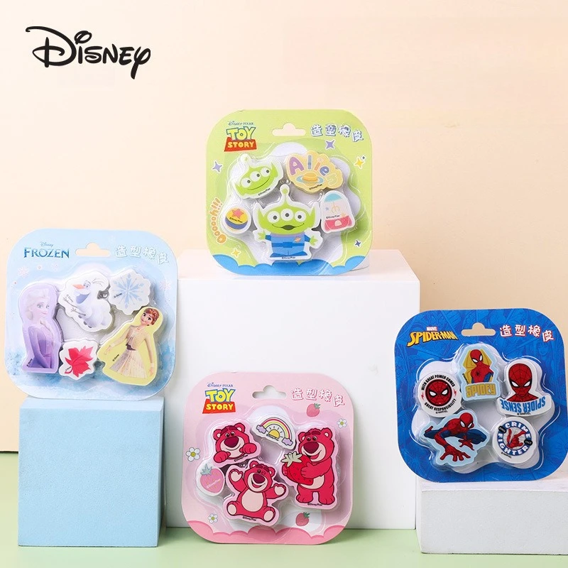 

Cute Disney Princess Kawaii Anime Push Pull Eraser Set Cute Writing Drawing Pencil Erasers Stationery for Children Favorite Gift