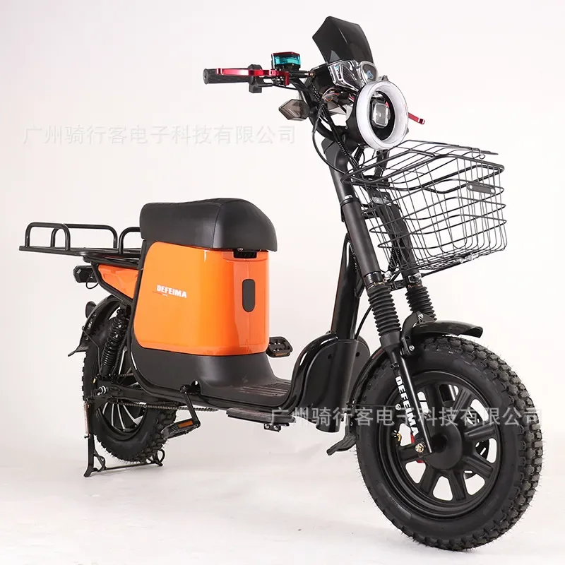 Electric Bicycle for Food Delivery Long Range Two Wheeler Heavy Load Customized E Bike for Rental and Takeaway Services