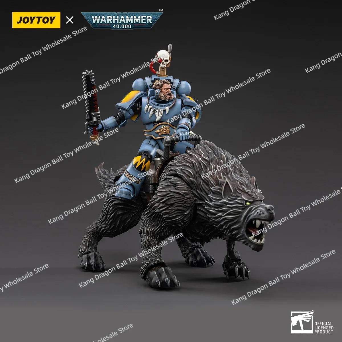 متوفر في المخزون JOYTOY Dark Source Warhammer 40K Space Wild Wolf Thunder Wolf الفرسان باجانا فروز 1/18 جندي متحرك