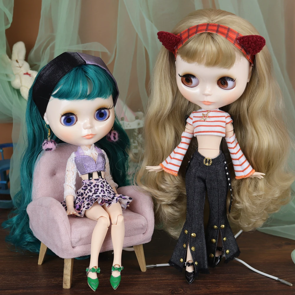 

Outfits for ICY DBS Blyth Doll Simple Casual vintage Suit For 1/6 BJD Ob24 Anime Girl