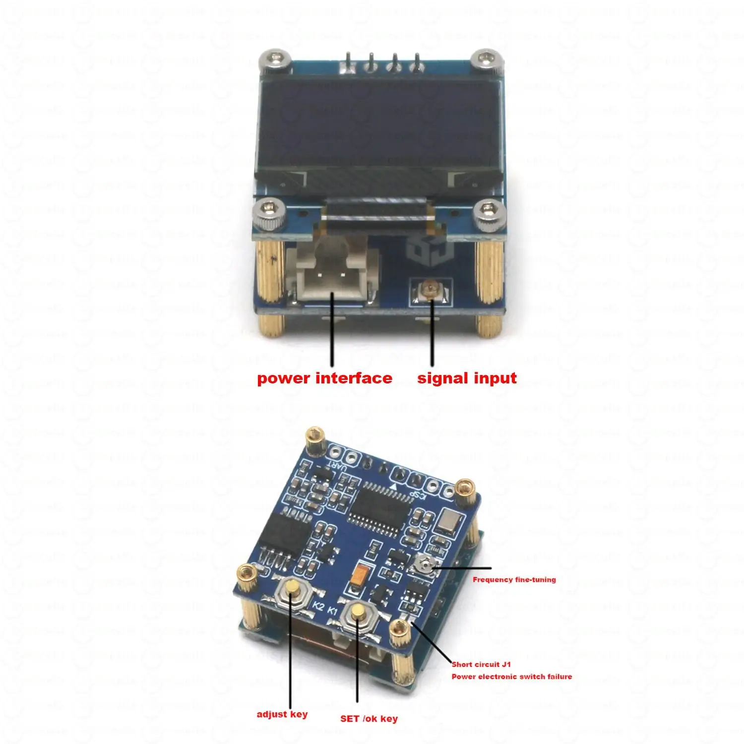 20Mhz ~ 2.7Ghz Contatore di frequenza Display OLED Misuratore di frequenza del segnale digitale RF Misurazione 433Mhz 868Mhz 915Mhz 1090Mhz 2.4Ghz