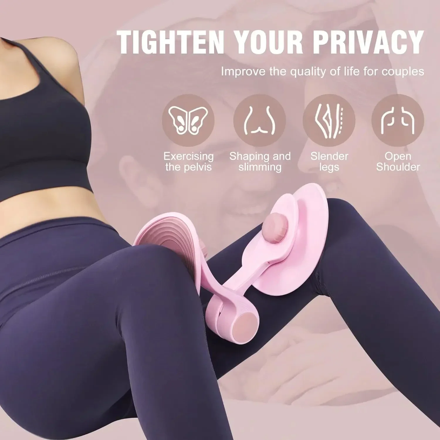 

Pelvic Floor Muscle Trainer with Counter Thigh Master Adjustable Leg Exercises Device for Postpartum Recovery,Leg Butt Training