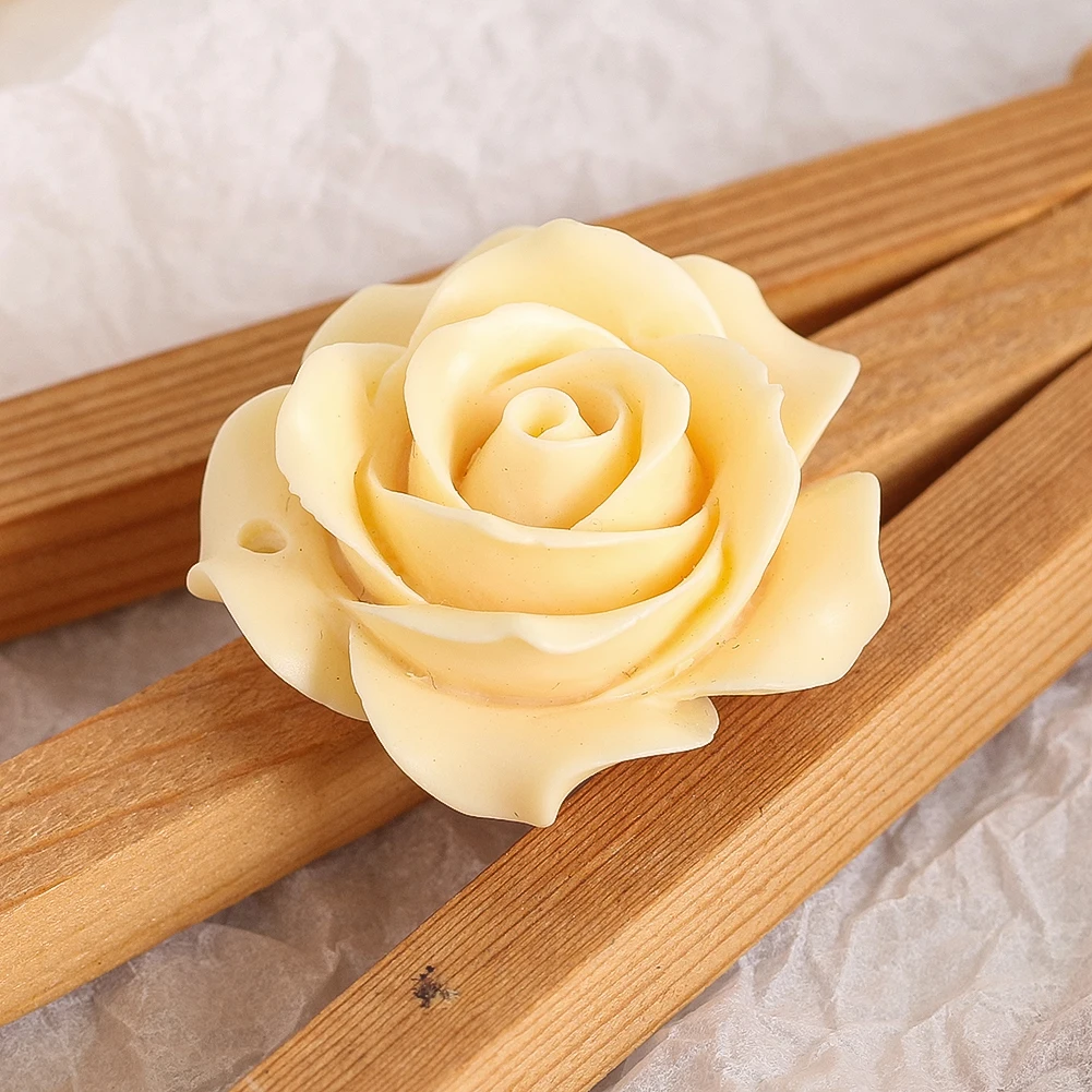 Ivory Fruit Carved Rose Polished Lustrous Crafts Miniature Home Ornaments Exquisite Arts Bionic Flowers Holiday Gifts Figurines