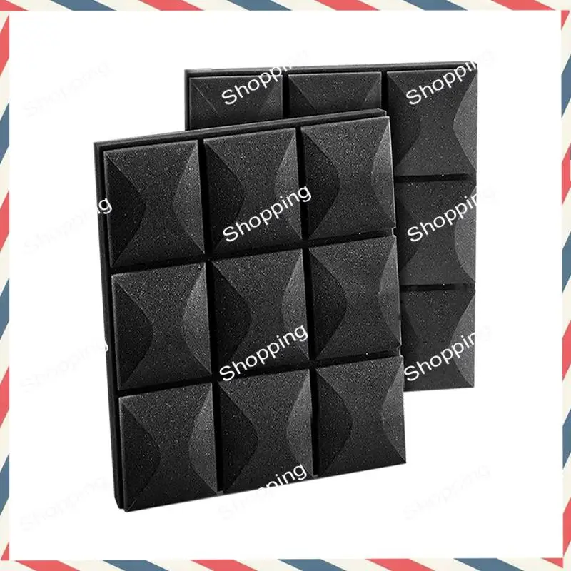 

A44M 12 Piece Acoustic Foam Panels, Soundproofing Insulation Foam, 30X30cm, Black No Adhesive